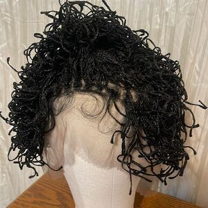 Short 360 lace micro braided wig with baby hairs nwt